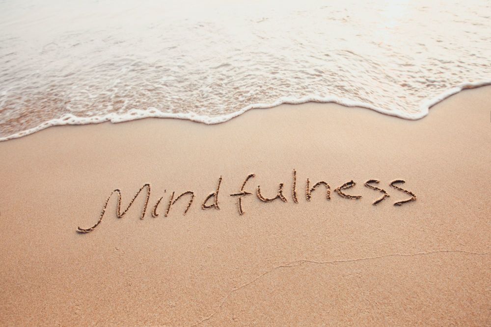 #Mindfulness is like words written in the sand waiting for waves to wash them away