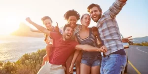 Group of people gathering in happy and jublient mood