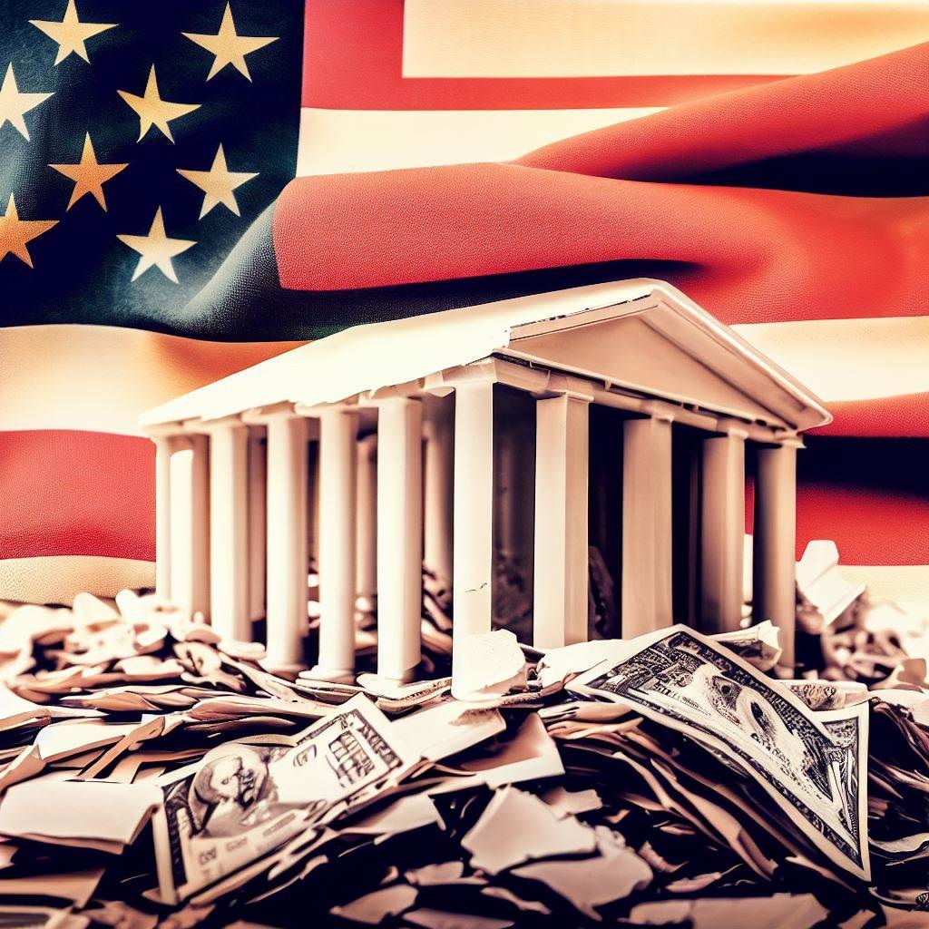 Image of the iconic US Treasury building symbolizing the United States debt ceiling and fiscal policy.